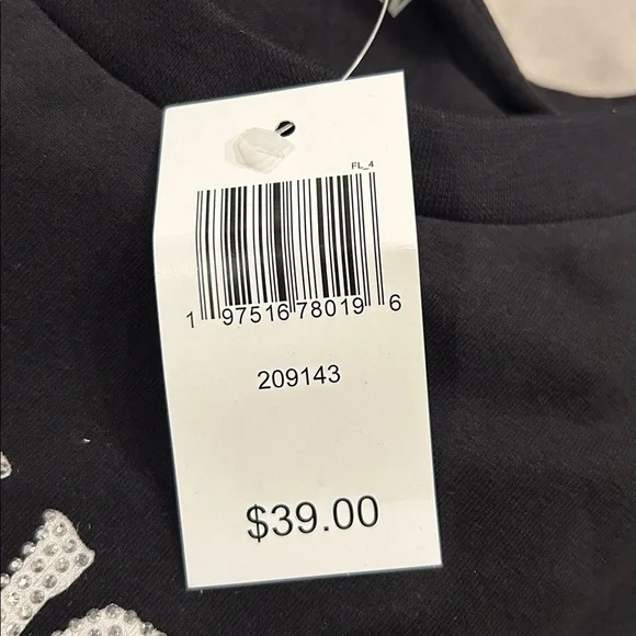 True Religion Women's Buddha Graphic Tee - Charcoal L - Picture 4 of 4